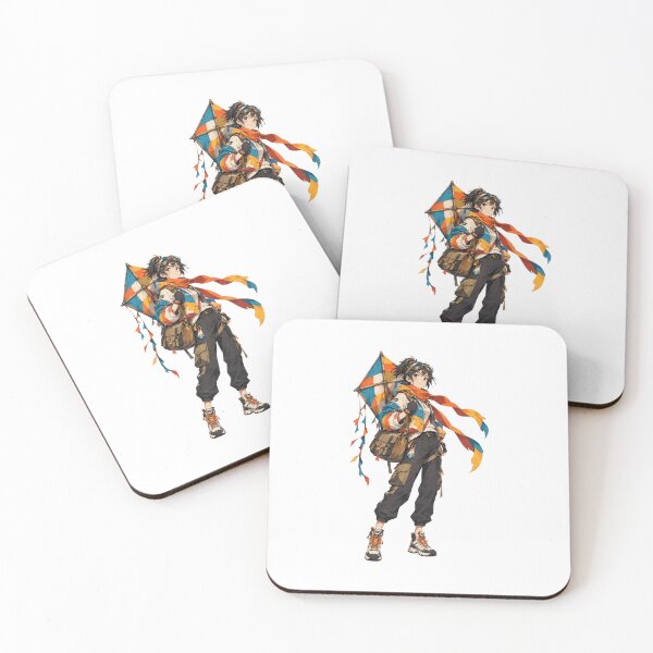 Item preview, Rooftop Kite Courier Original Anime Art designed and sold by AnimeOrbit.