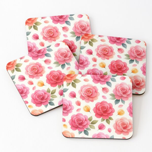 Item preview, Pink Watercolor Roses Floral Pattern designed and sold by Sybille-Yates.