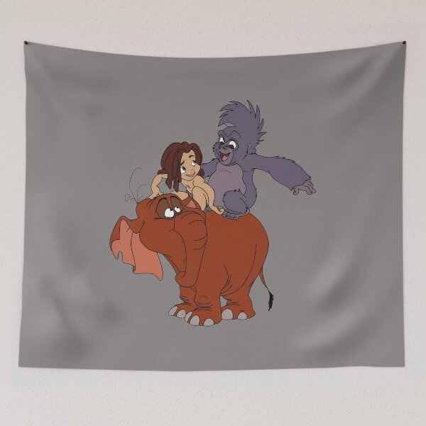 Item preview, Tarzan Jungle Friends Riding Elephant Art-37 designed and sold by MaxStudanski.