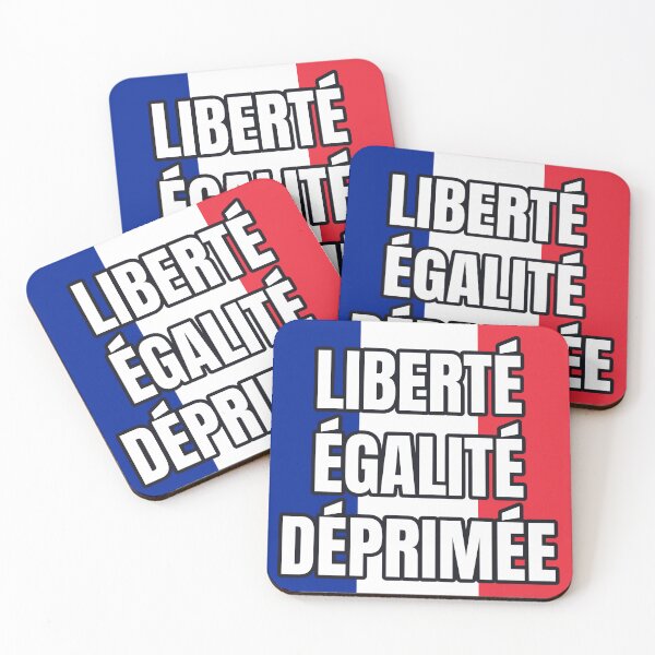 Item preview, Liberté Égalité Déprimée French Flag designed and sold by LilHobbyStudio.