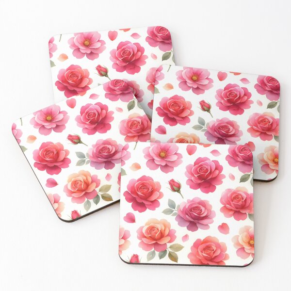 Item preview, Pink Watercolor Roses Floral Pattern designed and sold by Sybille-Yates.