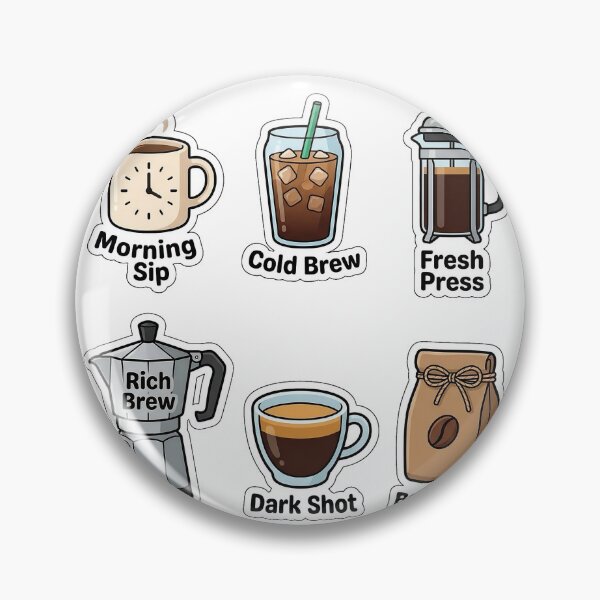 Item preview, Winter Coffee & Caffeine Addiction Sticker Pack - Beverage Puns designed and sold by SimpleP.