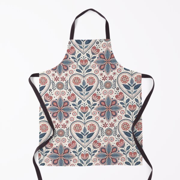 Item preview, Nordic Heart Rosette & Floral Folk | Scandinavian Valentine Design designed and sold by Shuga-Design.