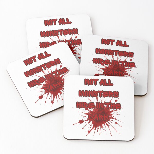 Item preview, Not All Monsters Hide In The Dark - Horror Grunge Typography designed and sold by La-Bogi.