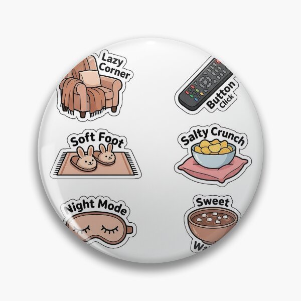 Item preview, Couch Potato & Lazy Winter Routine Sticker Pack - Lounge Puns designed and sold by SimpleP.