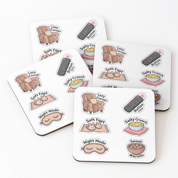 Item preview, Couch Potato & Lazy Winter Routine Sticker Pack - Lounge Puns designed and sold by SimpleP.