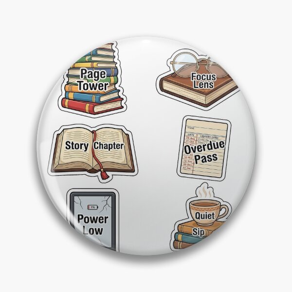 Item preview, New Year Bookworm Reading Resolution Sticker Pack - Book Puns designed and sold by SimpleP.
