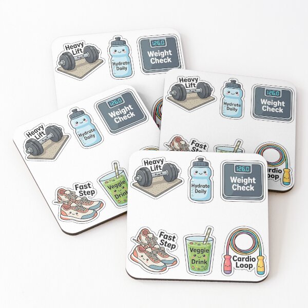 Item preview, Winter Health & Workout Goals Sticker Pack - Fitness Puns designed and sold by SimpleP.