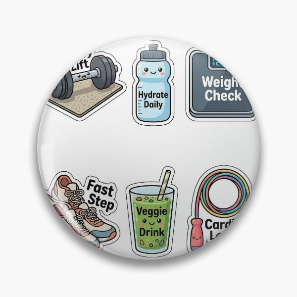 Item preview, Winter Health & Workout Goals Sticker Pack - Fitness Puns designed and sold by SimpleP.