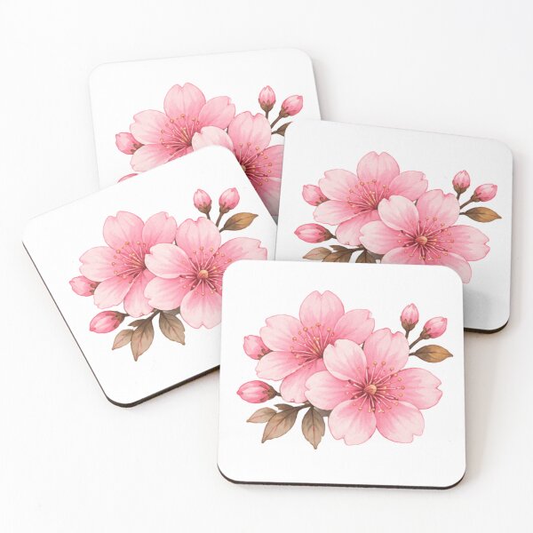 Item preview, Watercolor Pink Cherry Blossom Flower Branch designed and sold by Rehnair.