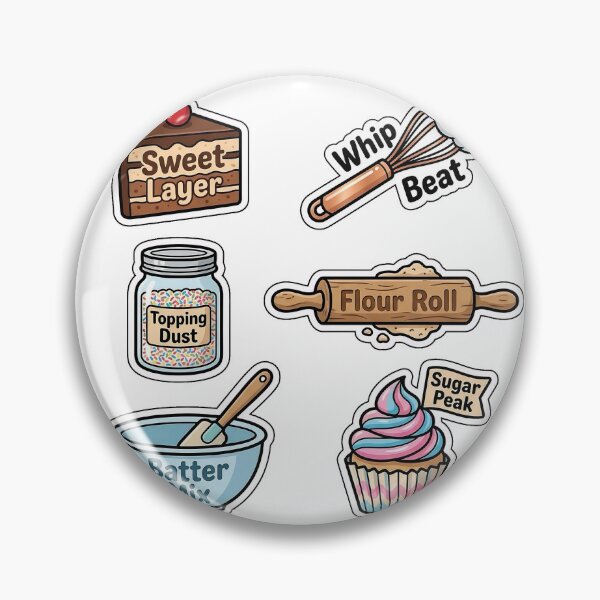 Item preview, Winter Kitchen Baking & Pastry Sticker Pack - Dessert Puns designed and sold by SimpleP.
