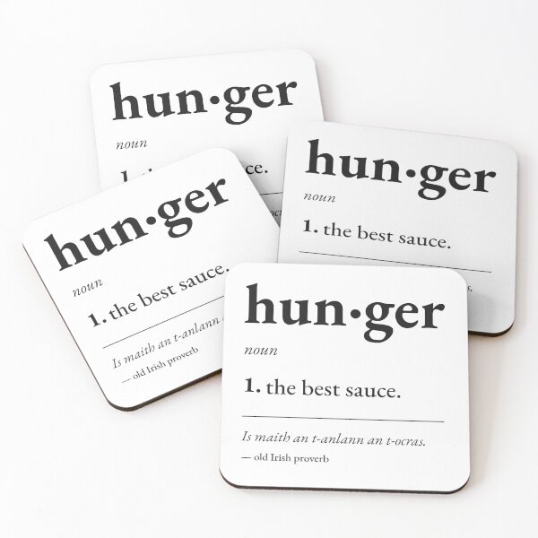 Item preview, Hunger Is the Best Sauce Irish Proverb Dictionary Tee, Gift for Foodies designed and sold by Tad & smidgen.