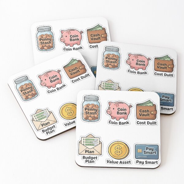 Item preview, Financial Savings Jar & Money Goals Sticker Pack - Finance Puns designed and sold by SimpleP.