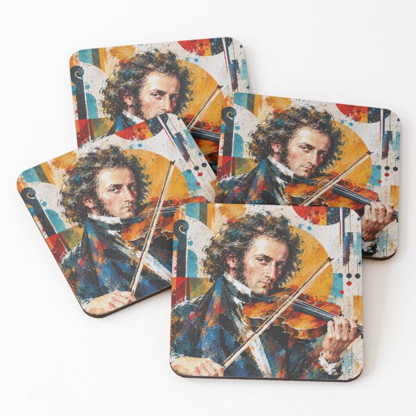 Item preview, Niccolo Paganini Classical Music Painting – Violin Master designed and sold by GalleryKauffeld.
