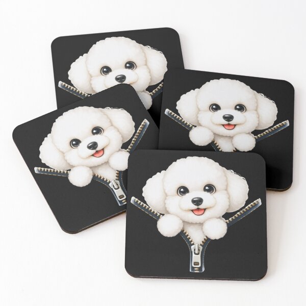 Item preview, Adorable Bichon Frise Peeking From Zipper designed and sold by AesthinkArt.