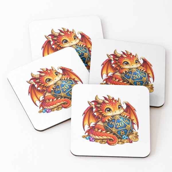 Item preview, Baby Dragon Wizard – Magical Fantasy Spellcaster with Spellbook and Treasure designed and sold by NoteBTravel.