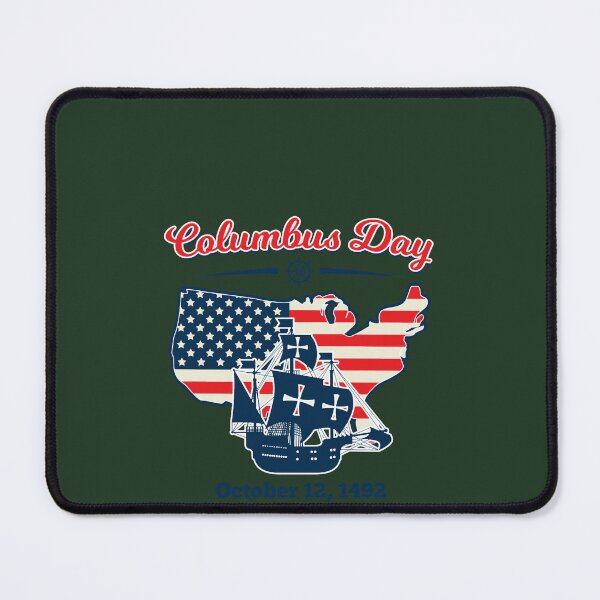 Item preview, COLUMBUS DAY - October 12 1492 - American Flag Map Ship - USA Classic T-Shirt designed and sold by PsychicMedium.