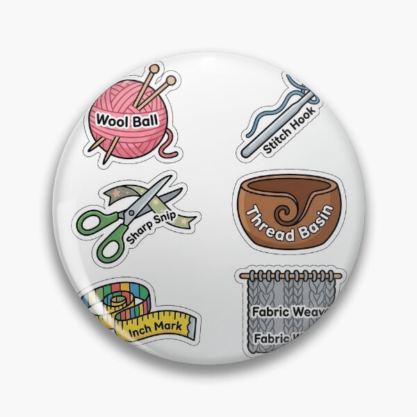 Item preview, Indoor Craft & Yarn Knitting Sticker Pack - Crafting Puns designed and sold by SimpleP.