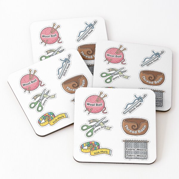Item preview, Indoor Craft & Yarn Knitting Sticker Pack - Crafting Puns designed and sold by SimpleP.