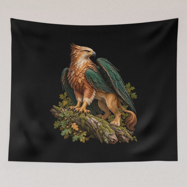 Item preview, Forest Griffin Copper Feathers and Emerald Wings designed and sold by TeeAbility.