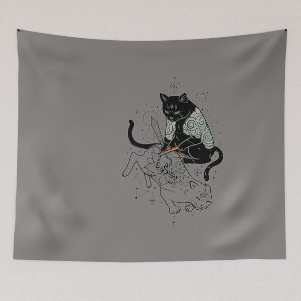 Item preview, Tattoo Cat Getting Inked Funny Siamese Art-70 designed and sold by janheuts.