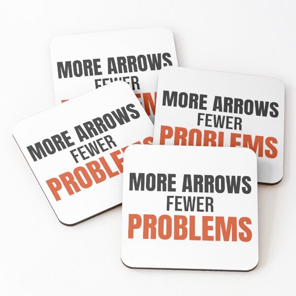 Item preview, More Arrows Fewer Problems - Funny Archery Slogan designed and sold by JumpingArcher.
