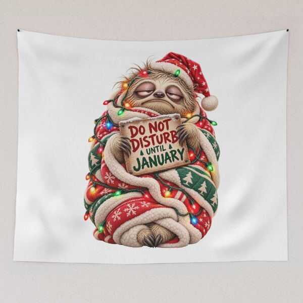 Item preview, Do Not Disturb Until January – Grumpy Christmas Sloth designed and sold by MetaModel Editions.