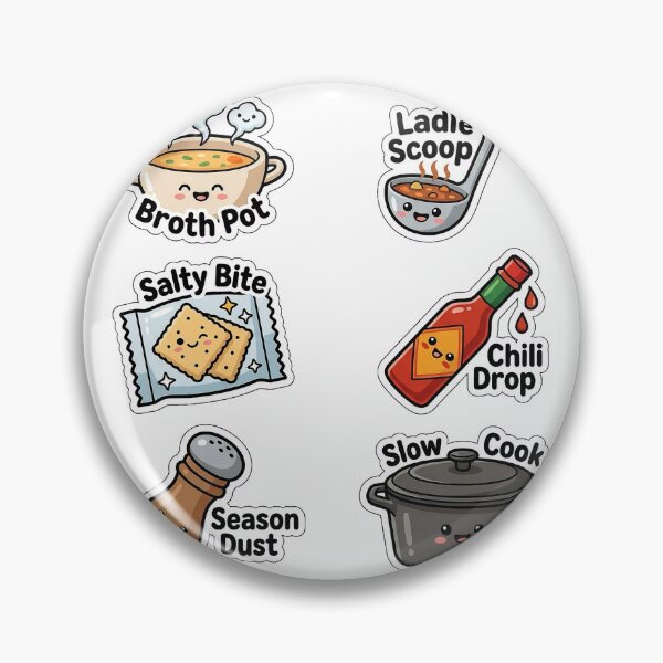 Item preview, Winter Hot Soup & Comfort Kitchen Sticker Pack - Meal Puns designed and sold by SimpleP.