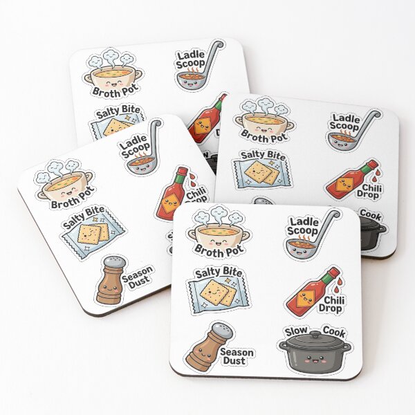Item preview, Winter Hot Soup & Comfort Kitchen Sticker Pack - Meal Puns designed and sold by SimpleP.
