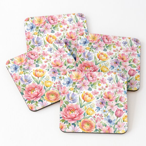 Item preview, Watercolor Spring Flowers Floral Pattern designed and sold by Sybille-Yates.