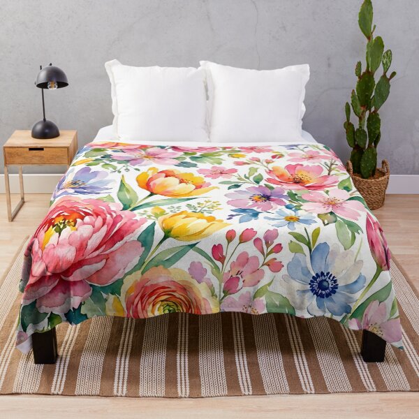 Item preview, Watercolor Spring Flowers Floral Pattern designed and sold by Sybille-Yates.