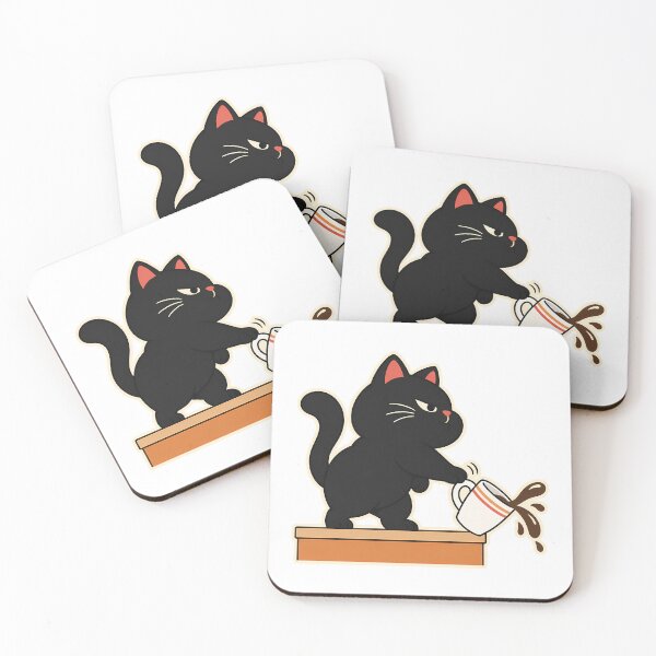 Item preview, Mischievous Cat Pushing a Coffee Cup Off the Counter designed and sold by M94 STATION.