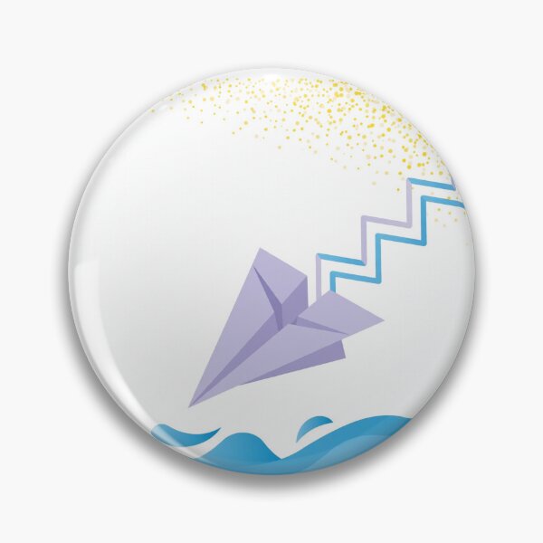 Item preview, Minimalist Paper Plane Zigzag Dive designed and sold by LuxAir.