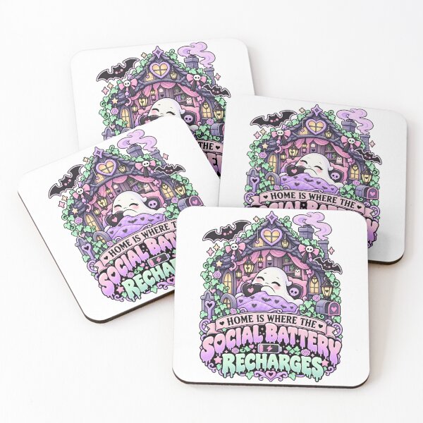 Item preview, Home Is Where Social Battery Recharges Ghost designed and sold by Win Hardy.