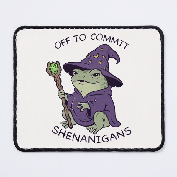 Item preview, Off to commit shenanigas, Funny wizard frog designed and sold by Madzilla Wear.