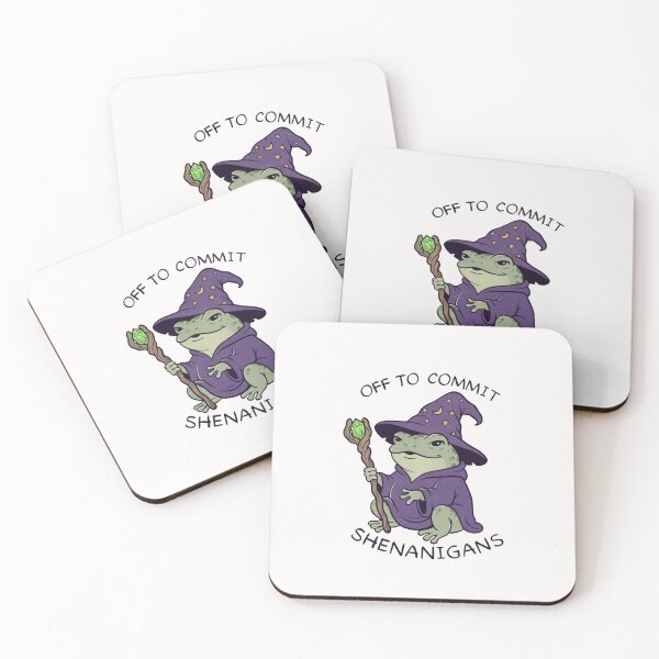 Item preview, Off to commit shenanigas, Funny wizard frog designed and sold by Madzilla Wear.