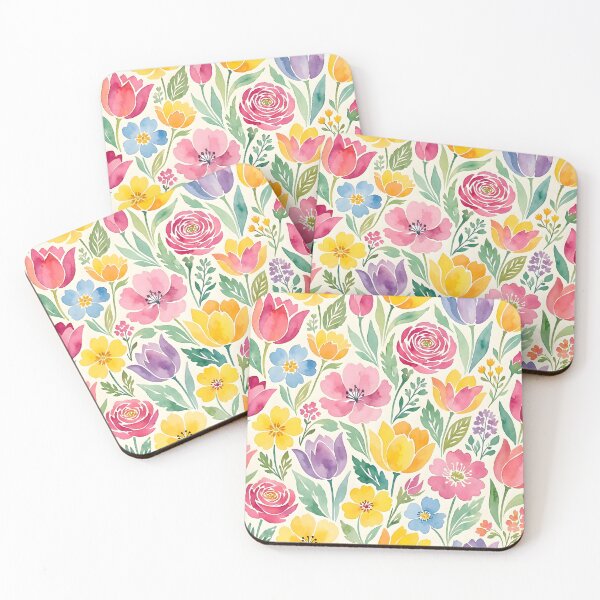Item preview, Watercolor Spring Flowers Floral Pattern designed and sold by Sybille-Yates.