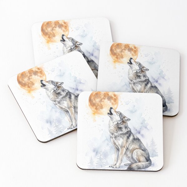 Item preview, Wolf Howling Moon designed and sold by Tiffany Roy.