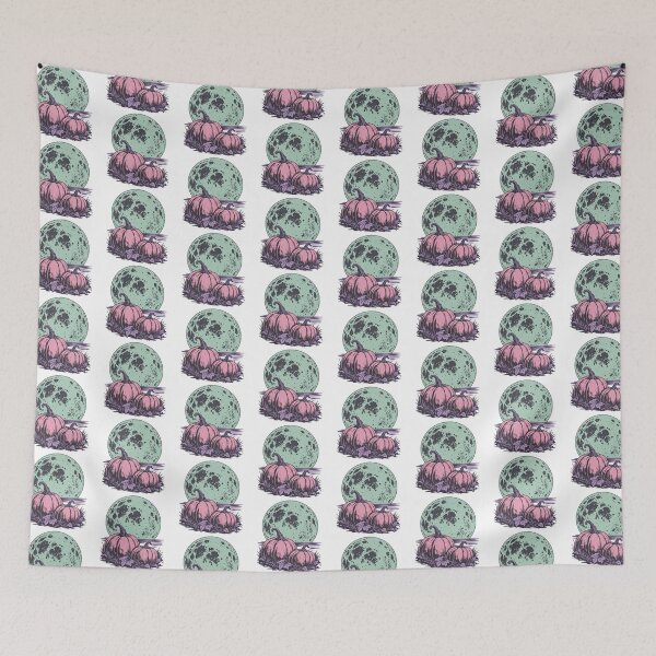 Item preview, Pink Pumpkins Beneath a Giant Mint Full Moon designed and sold by Greemo03.
