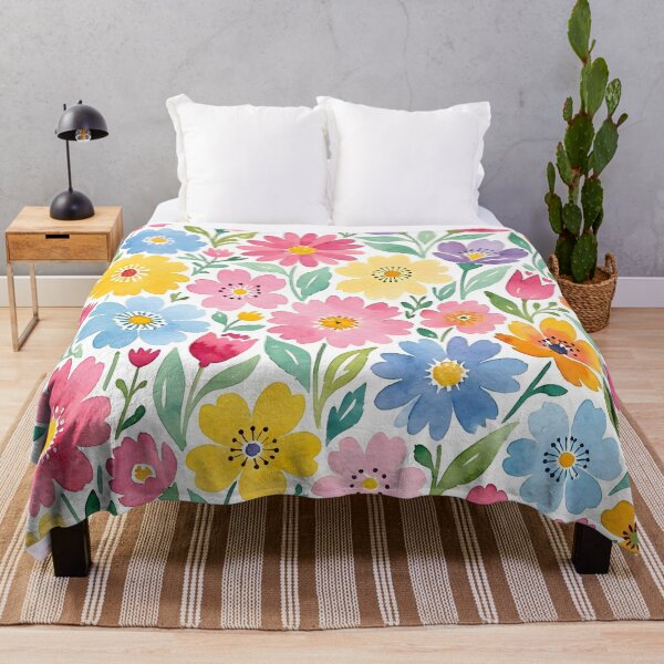 Item preview, Watercolor Spring Flowers Floral Pattern designed and sold by Sybille-Yates.
