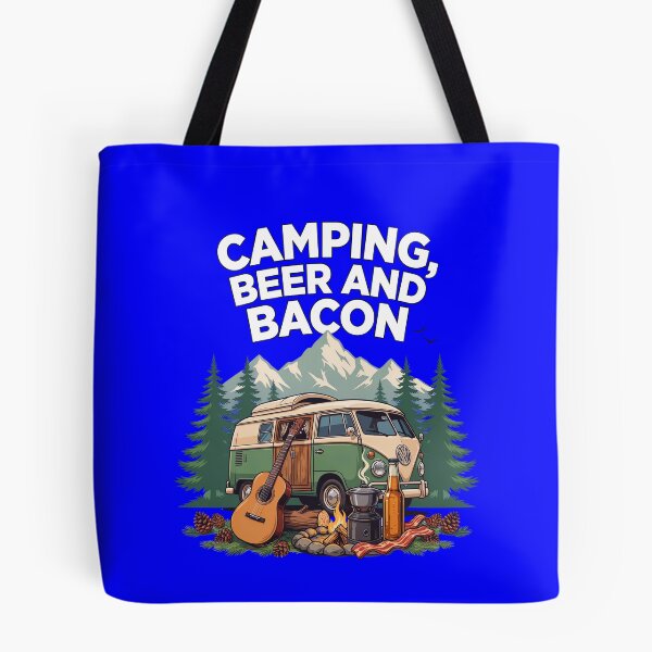 Item preview, Happy Camper Camping, Beer And Bacon Art Design Gift designed and sold by fantasticdesign.