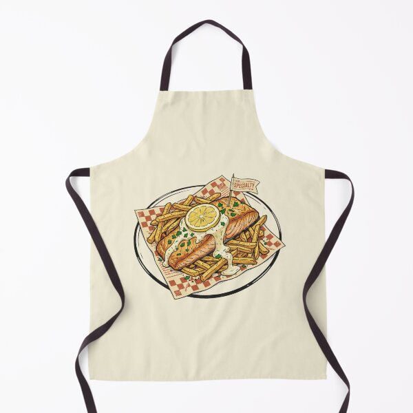 Item preview, Specialty Salmon And Fries Retro Diner Food Art designed and sold by Namphet.