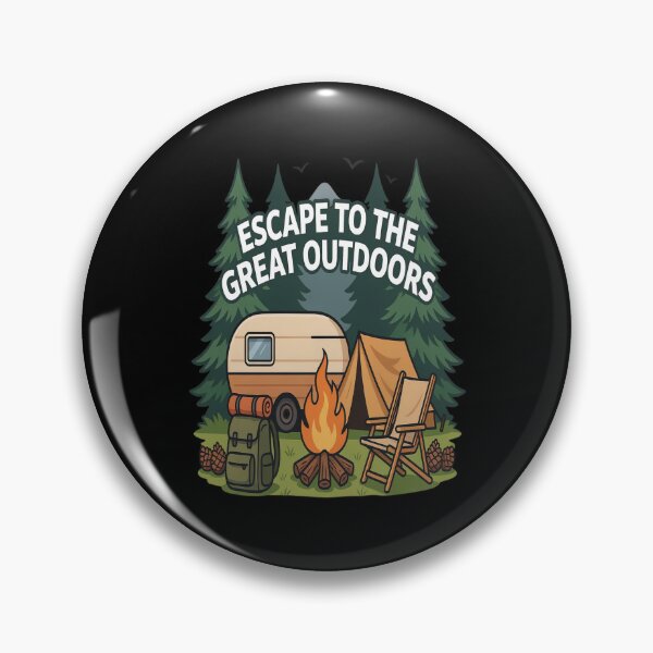 Item preview, Happy Camper Escape To The Great Outdoors Art Design Gift designed and sold by fantasticdesign.
