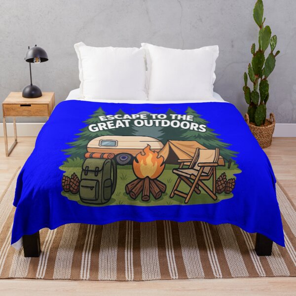 Item preview, Happy Camper Escape To The Great Outdoors Art Design Gift designed and sold by fantasticdesign.