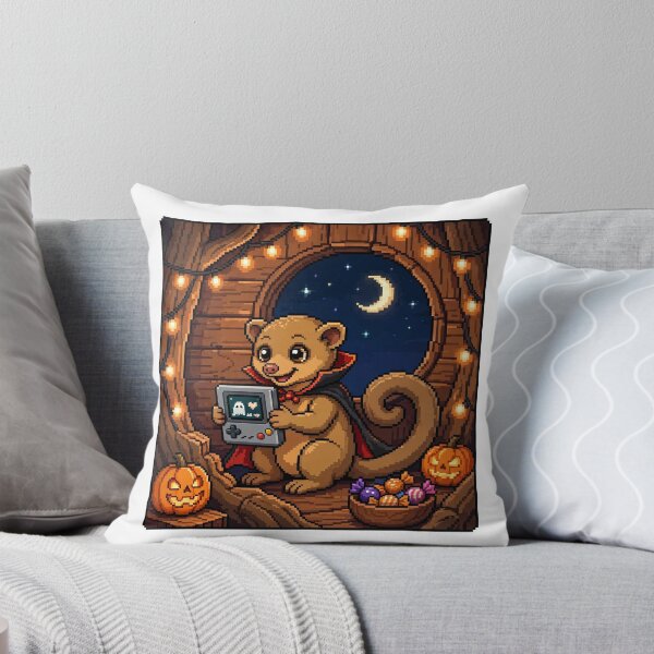 Item preview, Kinkajou Vampire Gamer Halloween Pixel Art designed and sold by Ebodega.