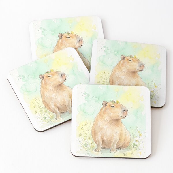 Item preview, Capybara Clover Meadow designed and sold by Tiffany Roy.