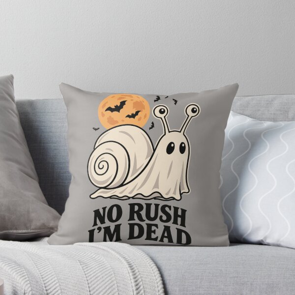 Item preview, No Rush I'm Dead Ghost Snail Halloween Funny Quote designed and sold by Skryp-art.