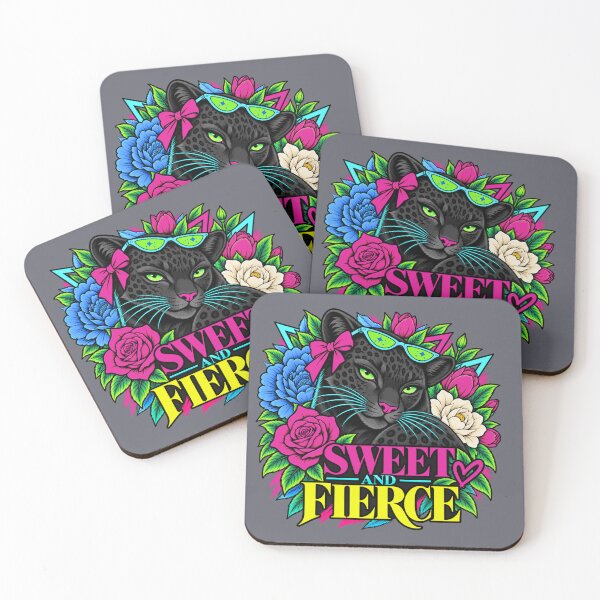 Item preview, Sweet and Fierce Neon Panther Floral designed and sold by Aimetoi.