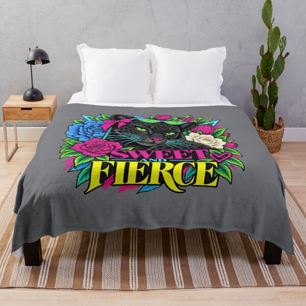 Item preview, Sweet and Fierce Neon Panther Floral designed and sold by Aimetoi.