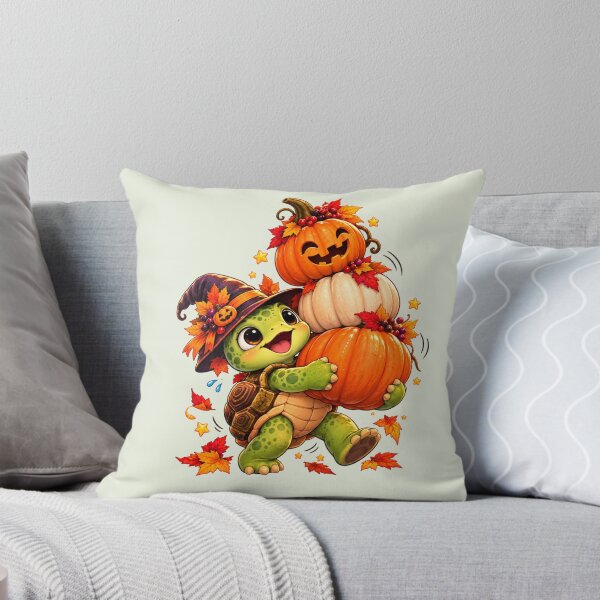 Item preview, Cute Turtle Hugging a Halloween Pumpkin designed and sold by Safe Haven Pets.